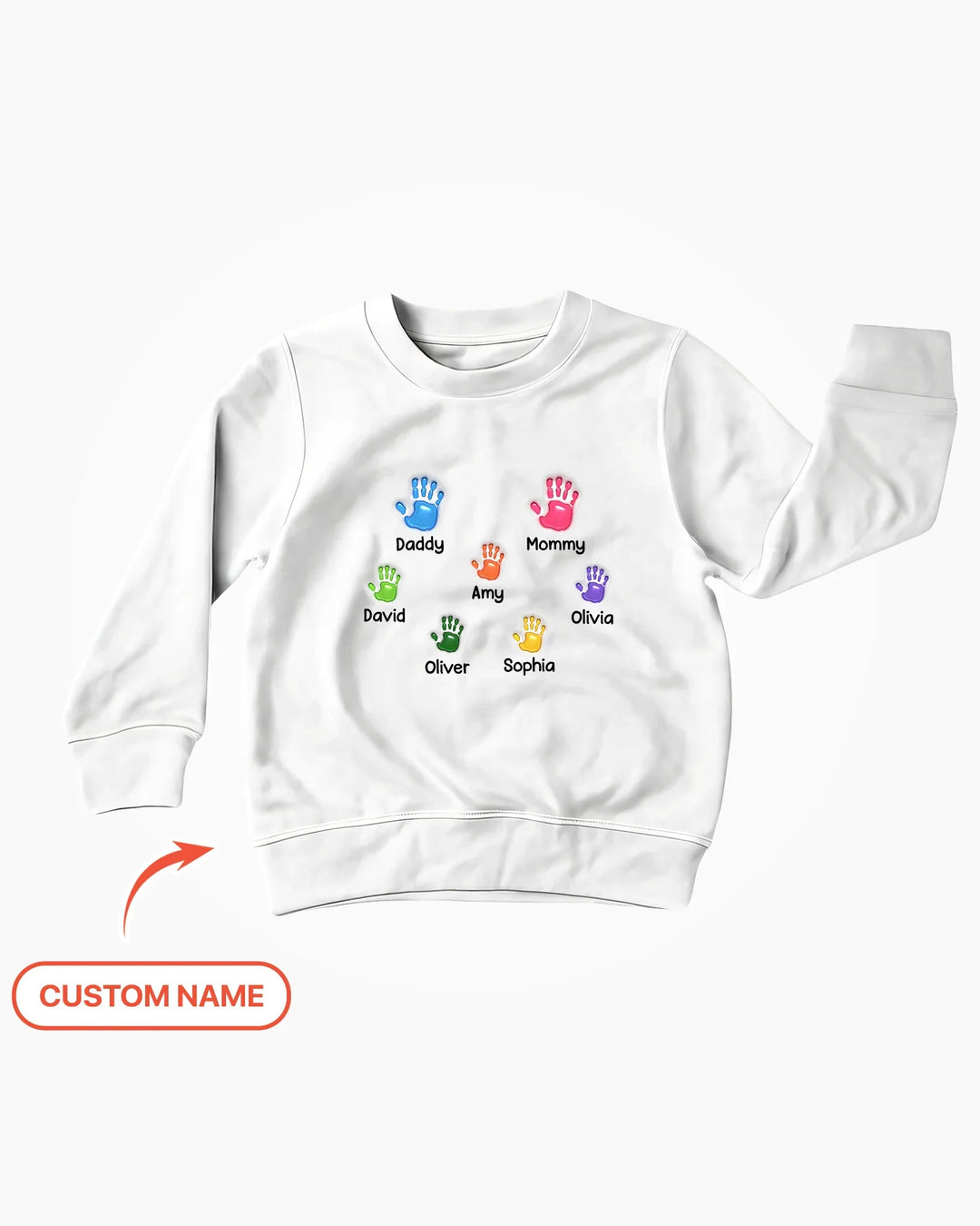 First Mother Day - Handprints Bamboo Crewneck Sweatshirt