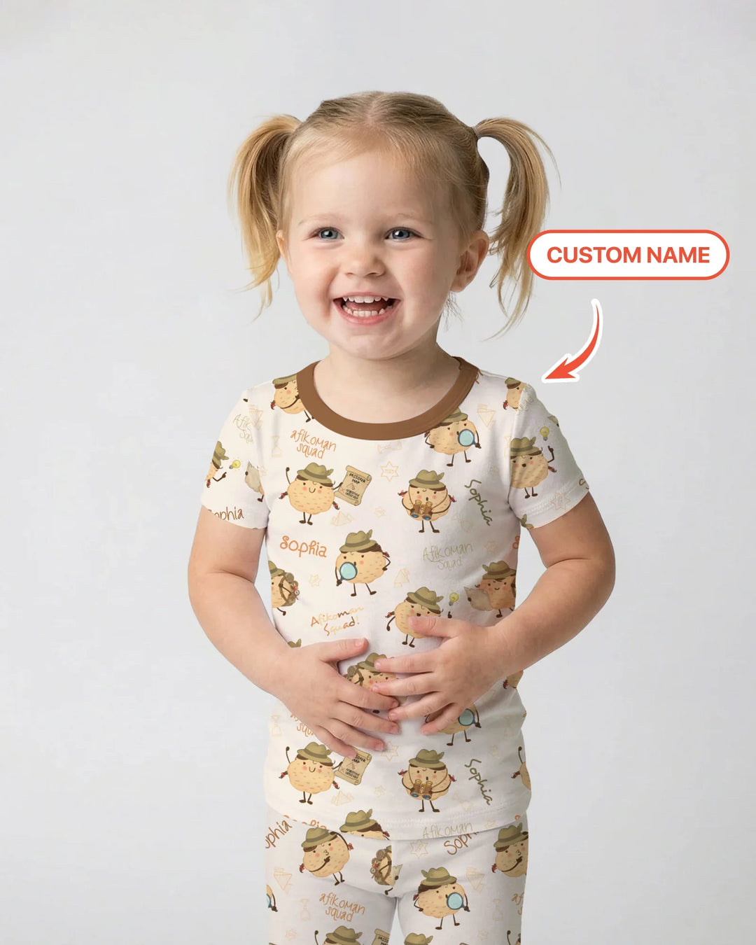 Zweiteiliges, kurzärmliges Pyjama-Set mit Marienkäfern