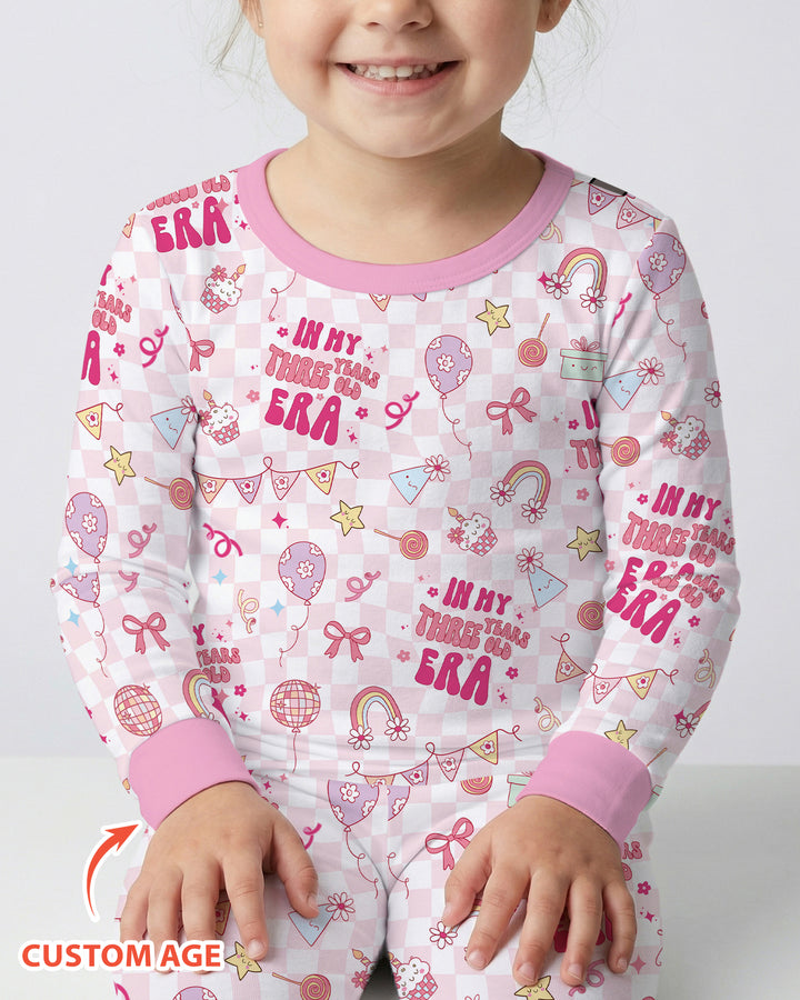 Personalized In My Birthday Era Bamboo Two Piece Long Sleeve Pajama Set