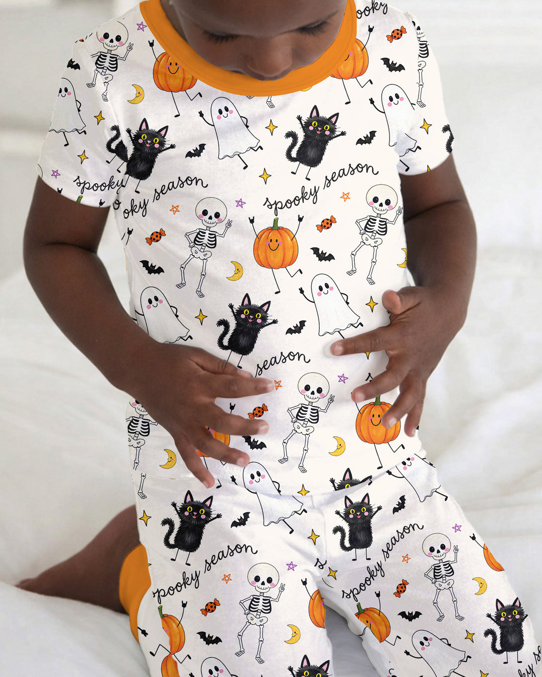 Zweiteiliges, kurzärmliges Pyjama-Set mit Marienkäfern