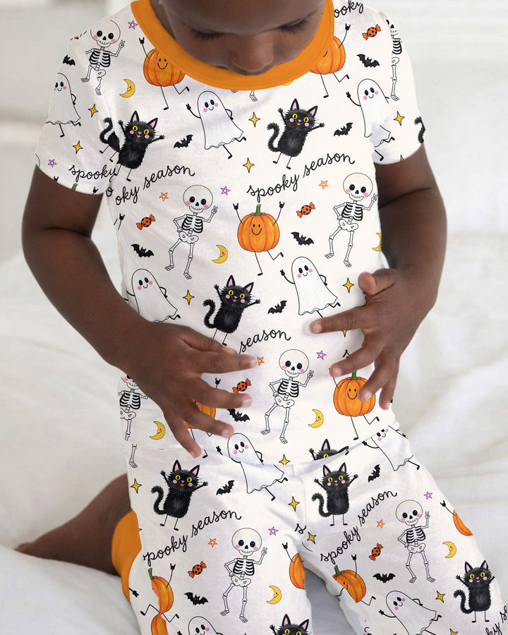 Zweiteiliges, kurzärmliges Pyjama-Set mit Marienkäfern