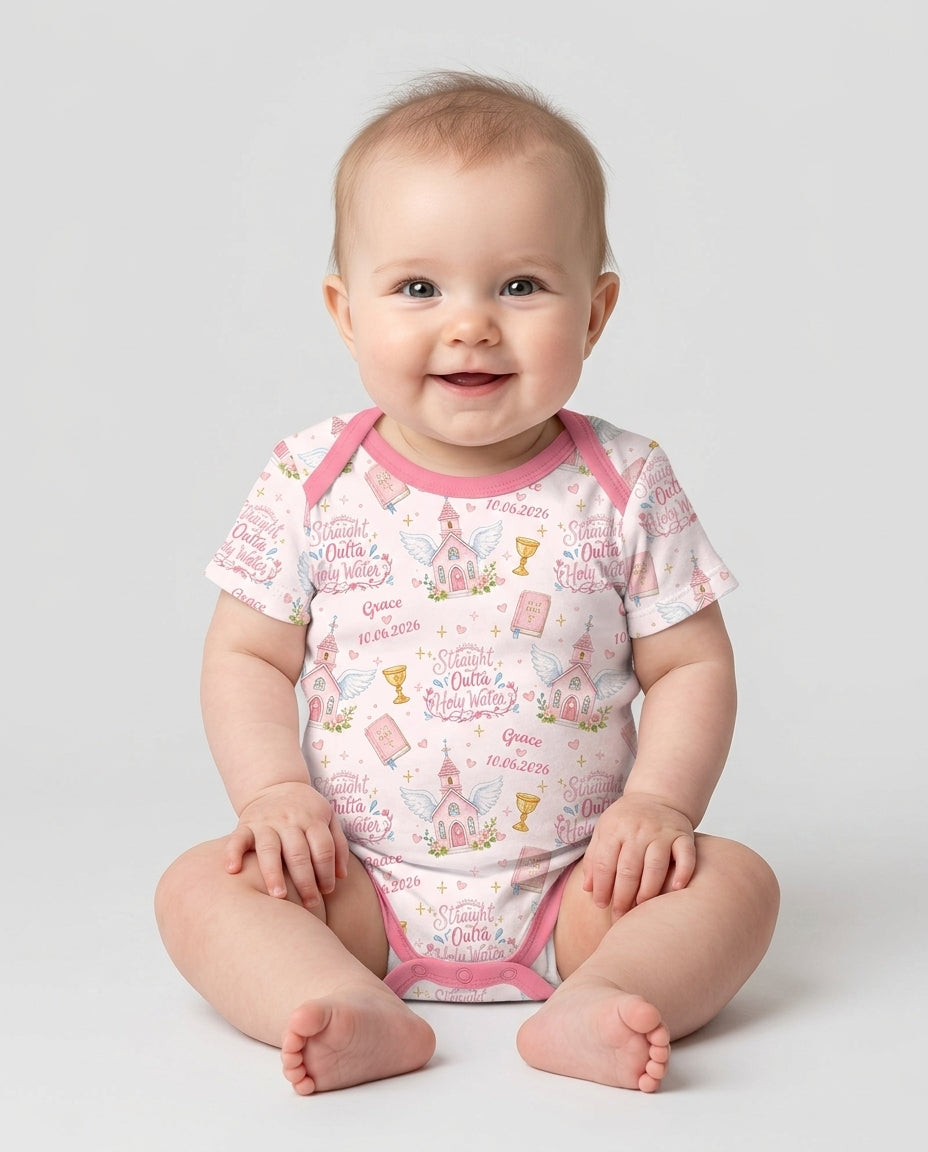Gerippte Babykleidung mit individuellem Foto - Weich &amp; Skizzenhaft