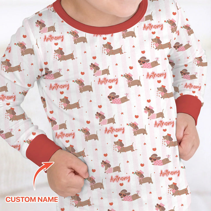 Zweiteiliges Langarm-Pyjama-Set mit Sommerfrüchten