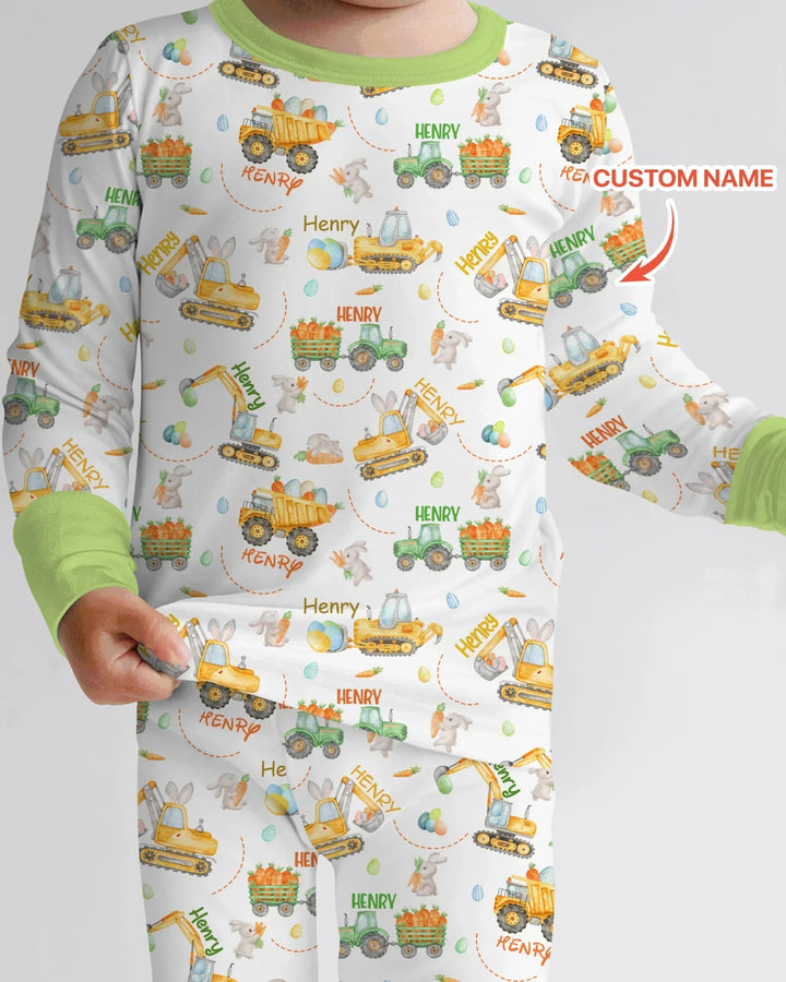 Zweiteiliges Langarm-Pyjama-Set mit Sommerfrüchten