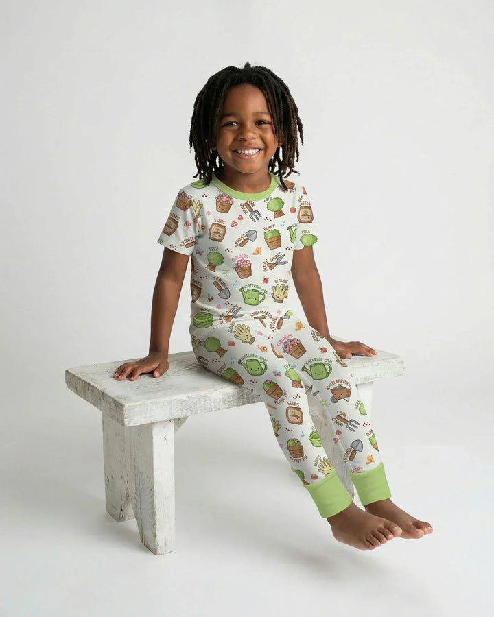 Zweiteiliges, kurzärmliges Pyjama-Set mit Marienkäfern
