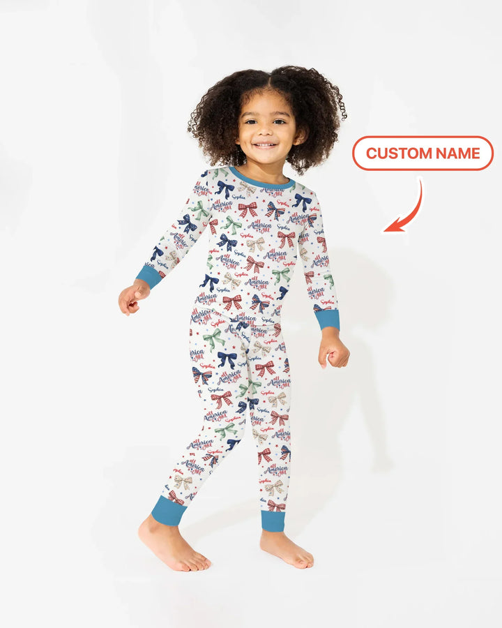 Zweiteiliges Langarm-Pyjama-Set mit Sommerfrüchten