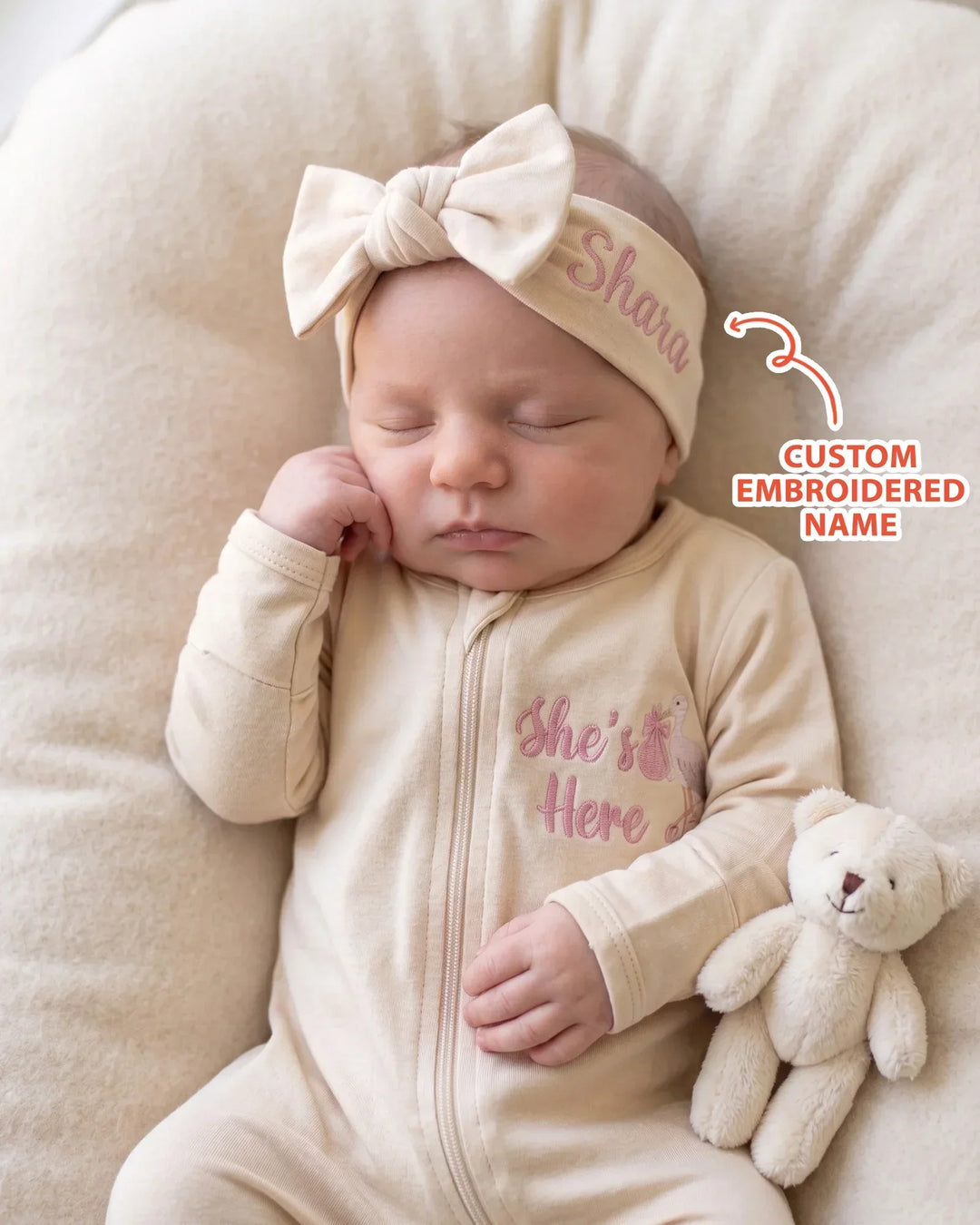 Gerippte Babykleidung mit individuellem Foto - Weich &amp; Skizzenhaft