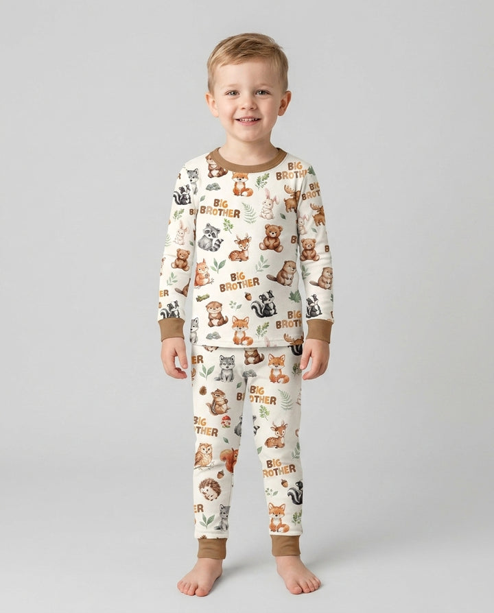 Zweiteiliges Langarm-Pyjama-Set mit Sommerfrüchten