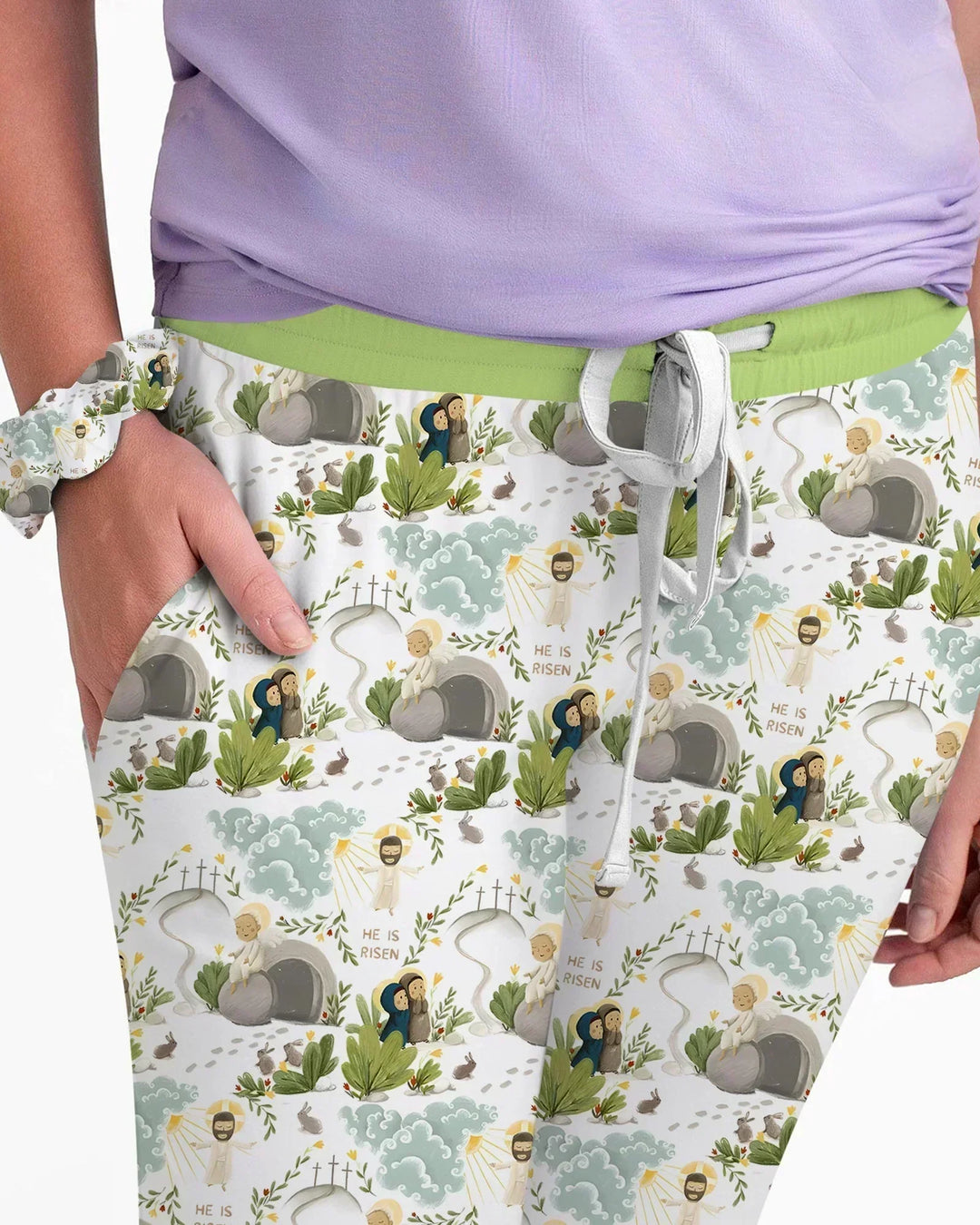 Matthäus 28,1–8 Er ist auferstanden Pyjama-Set aus Bambus für Damen
