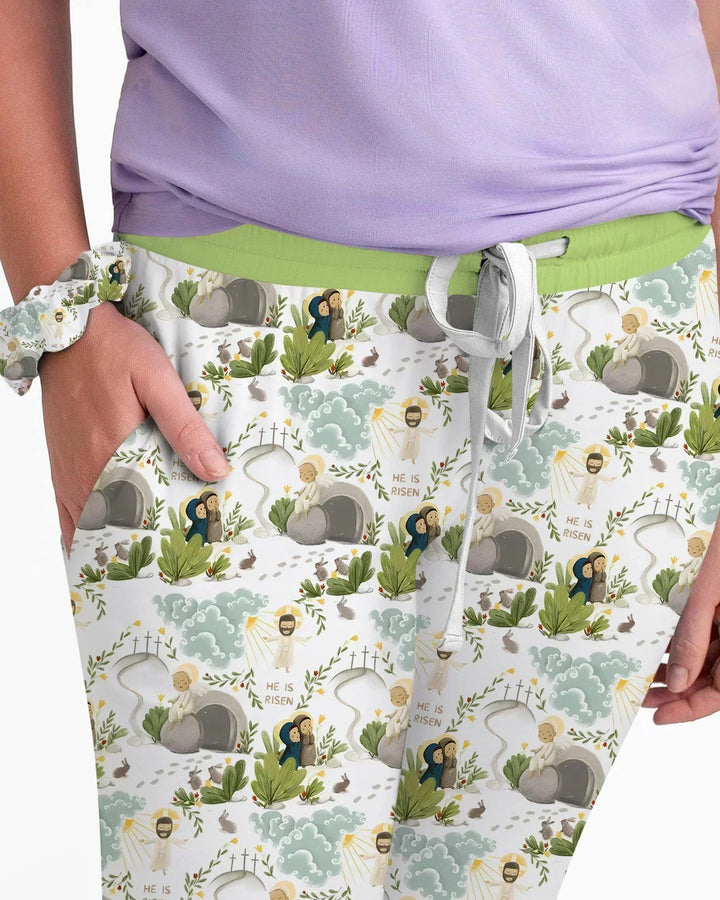 Matthäus 28,1–8 Er ist auferstanden Pyjama-Set aus Bambus für Damen