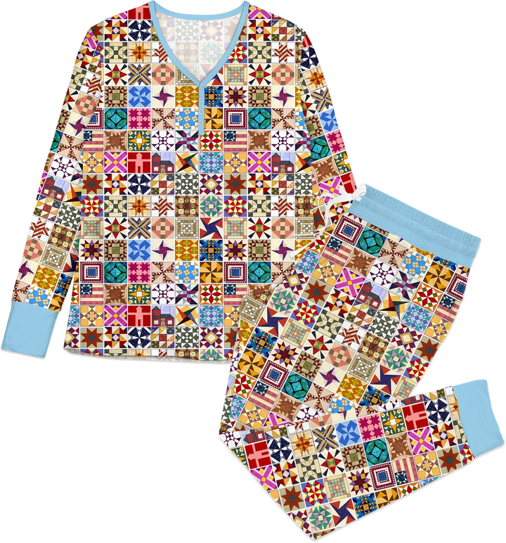 Heritage Quilt Bambus Damen Pyjama Set
