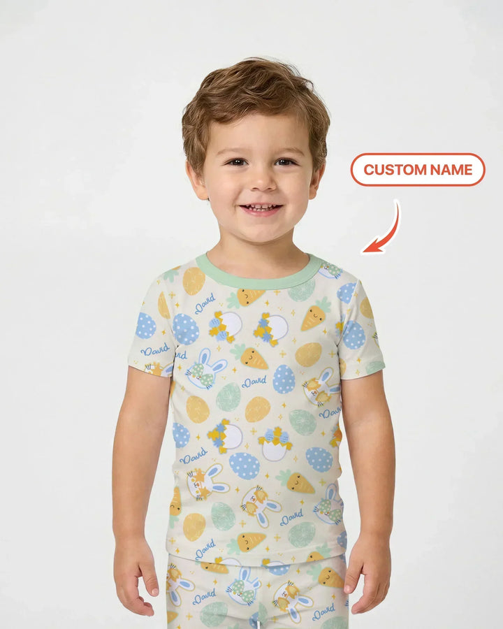 Zweiteiliges, kurzärmliges Pyjama-Set mit Marienkäfern