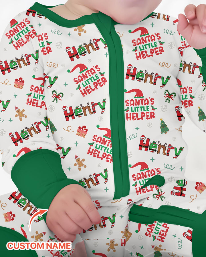 Personalized Santa's Little Helper Bamboo Convertible Zippy