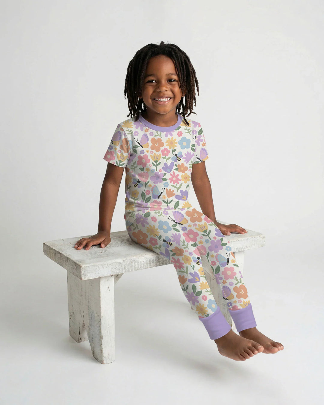 Zweiteiliges, kurzärmliges Pyjama-Set mit Marienkäfern