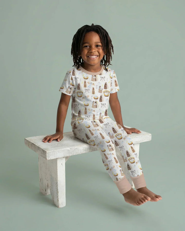 Holy Family Bamboo Two Piece Short Sleeve Pajama Set