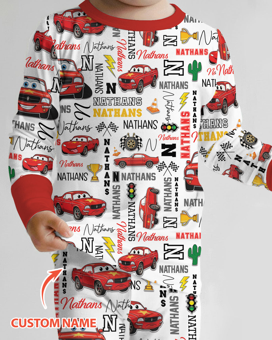 Fast Car Bamboo Two Piece Long Sleeve Pajama Set