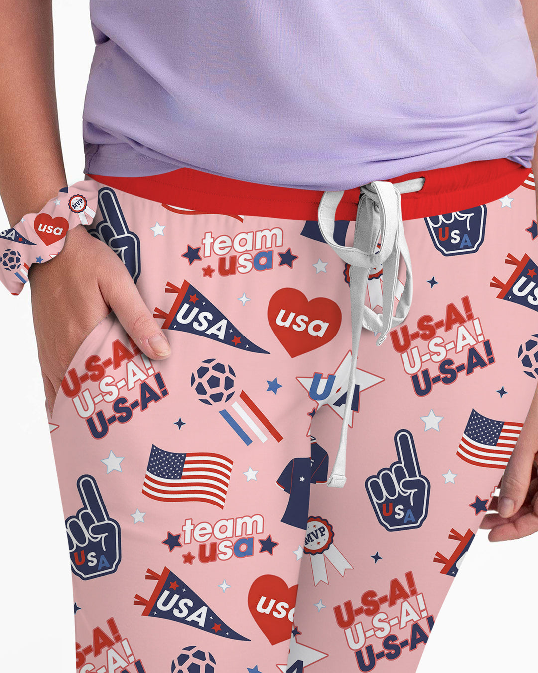 Soccer Party Team USA Bamboo Women Pajama Set