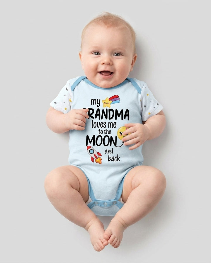 My Grandma Loves Me To The Moon And Back Bamboo Bodysuit