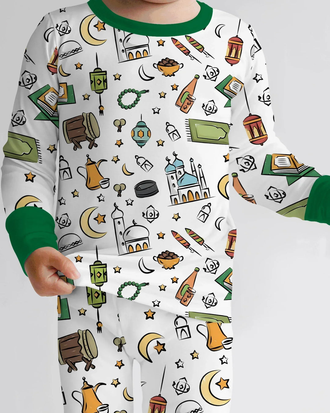 Zweiteiliges Langarm-Pyjama-Set mit Sommerfrüchten