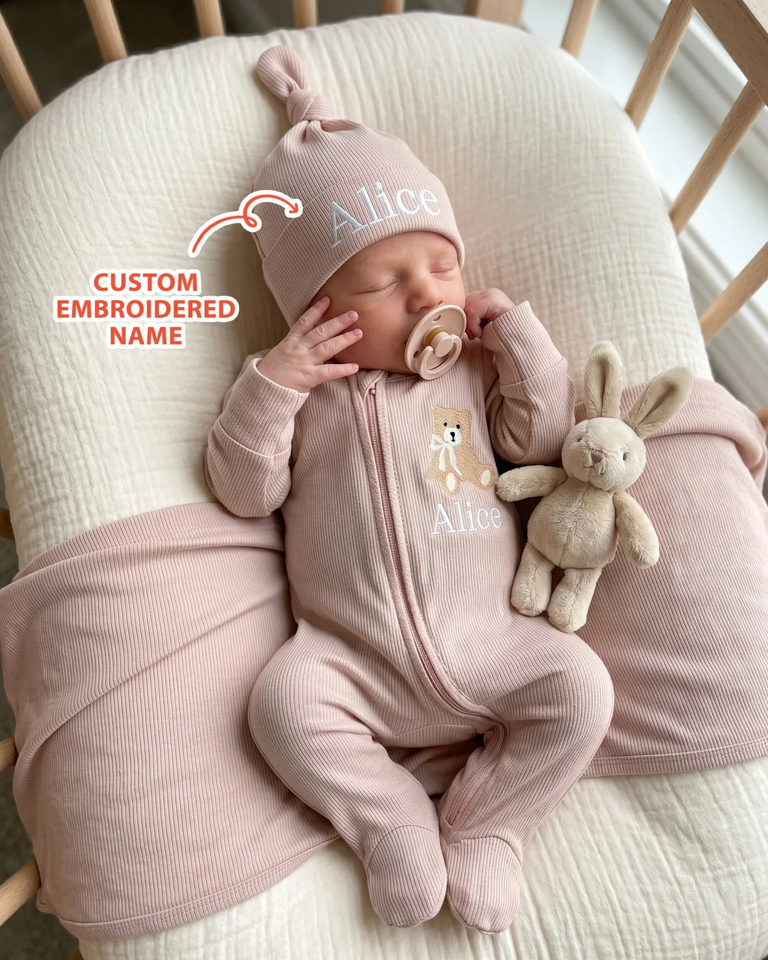 Gerippte Babykleidung mit individuellem Foto - Weich &amp; Skizzenhaft