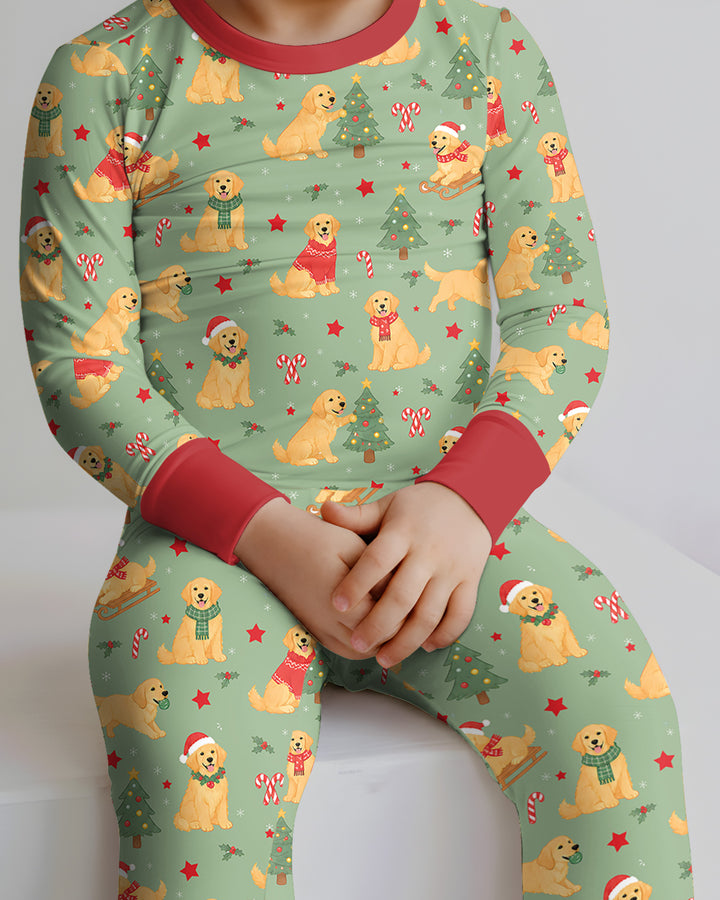 Holiday Dog Bamboo Two Piece Long Sleeve Pajama Set