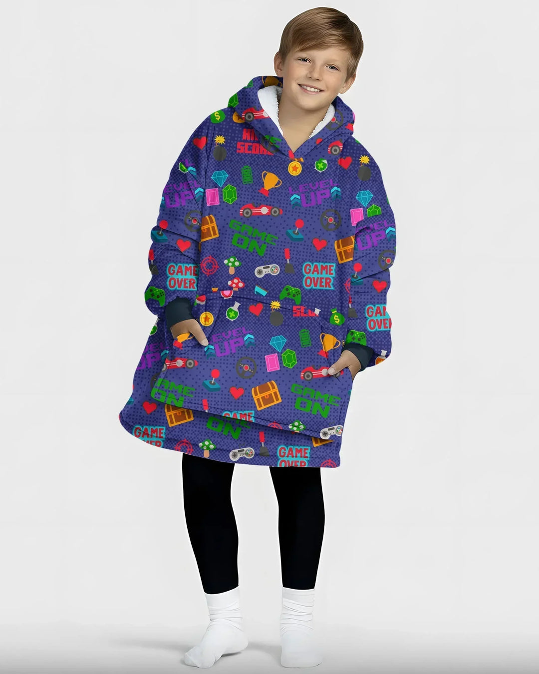 Gamer-Modus An Passender Familien-Bambus-Decken-Hoodie