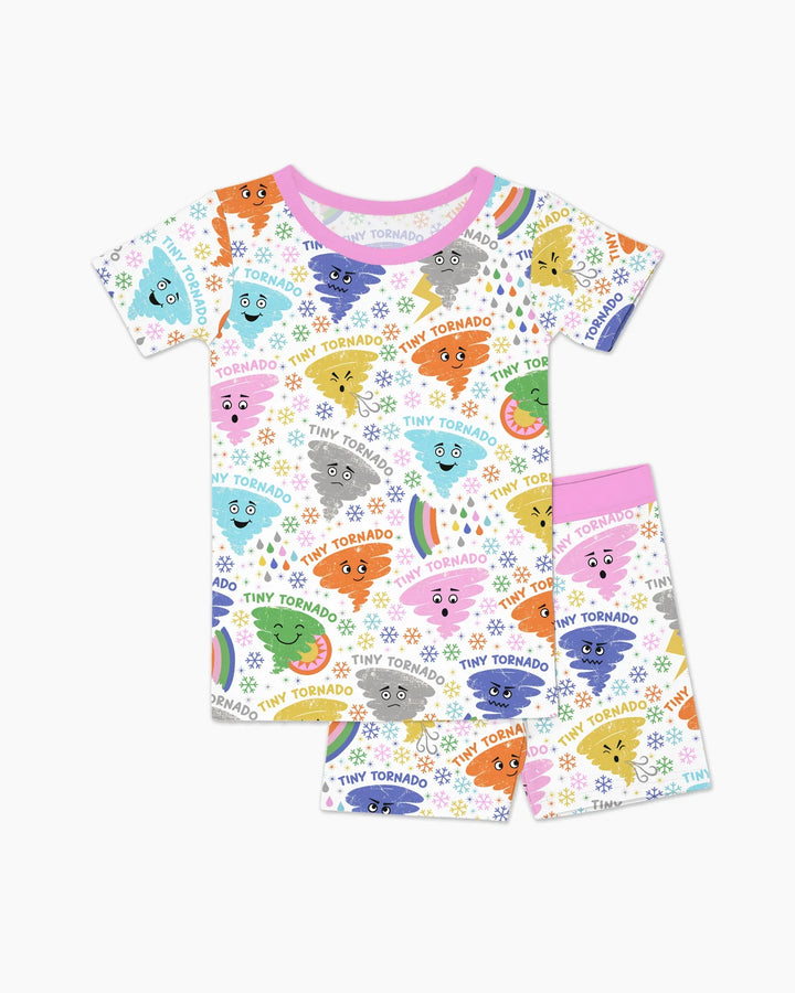 Template Zweiteiliges Pyjama-Set mit kurzen Ärmeln und Shorts