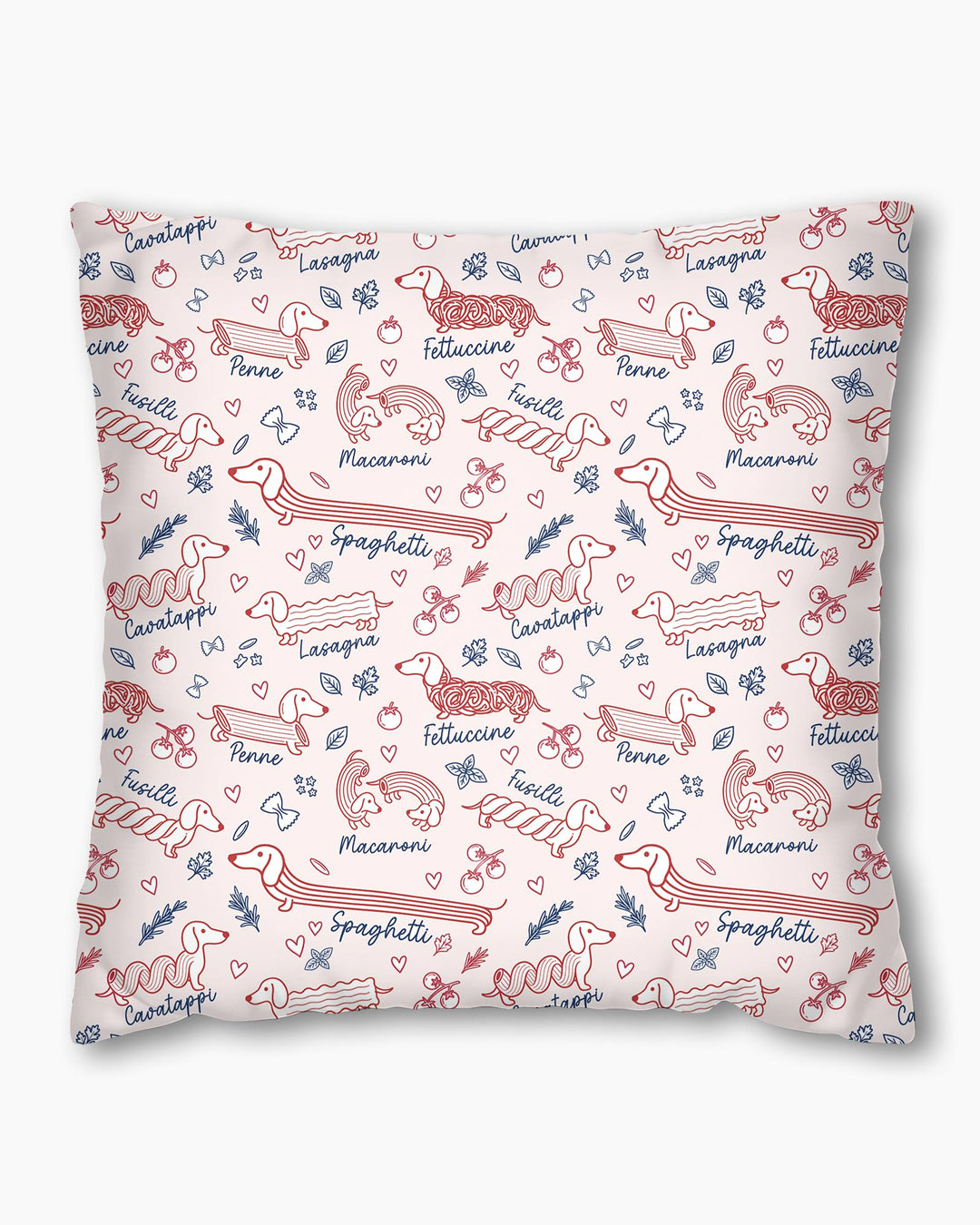 Funny Dachshund Pasta Pups Bamboo Pillow Case