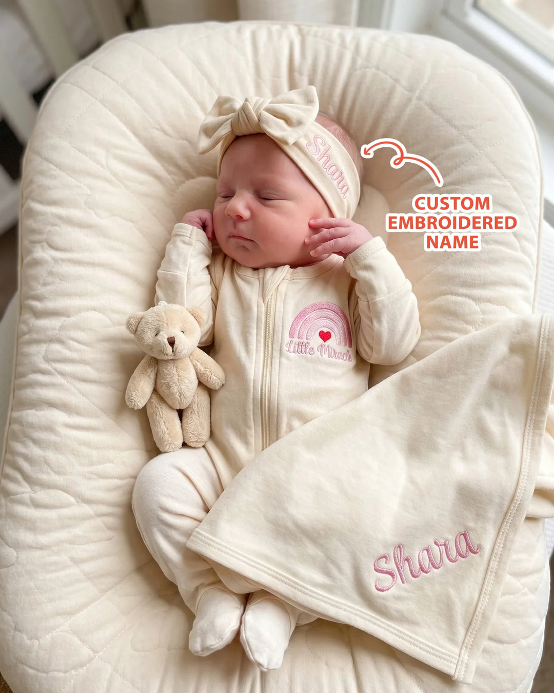 Gerippte Babykleidung mit individuellem Foto - Weich &amp; Skizzenhaft