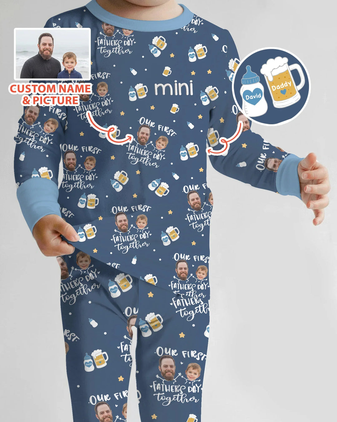 Zweiteiliges Langarm-Pyjama-Set mit Sommerfrüchten