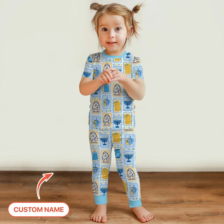 Zweiteiliges, kurzärmliges Pyjama-Set mit Marienkäfern