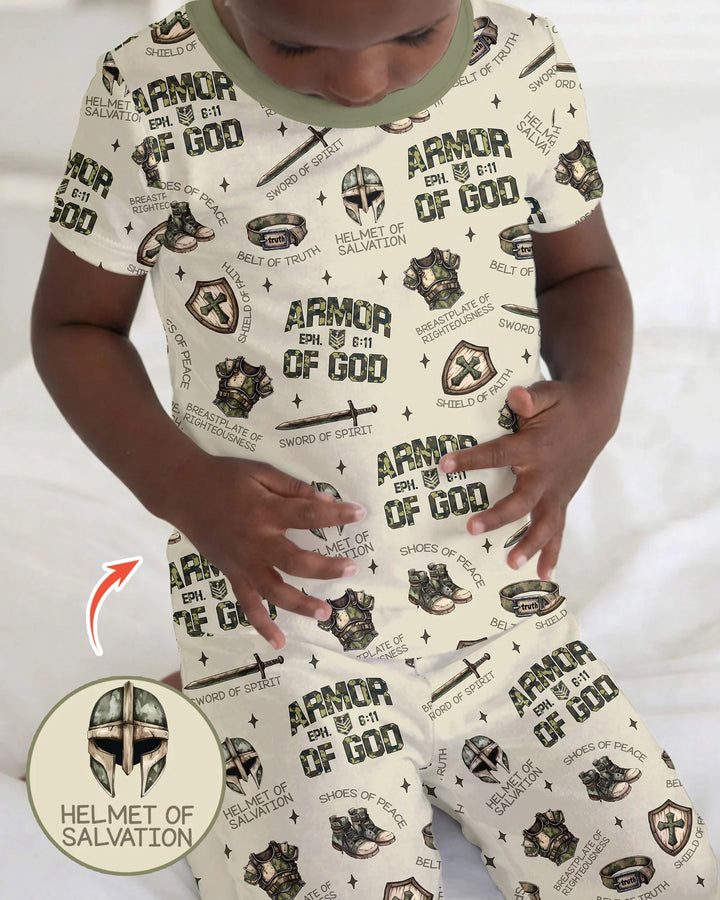 Zweiteiliges, kurzärmliges Pyjama-Set mit Marienkäfern