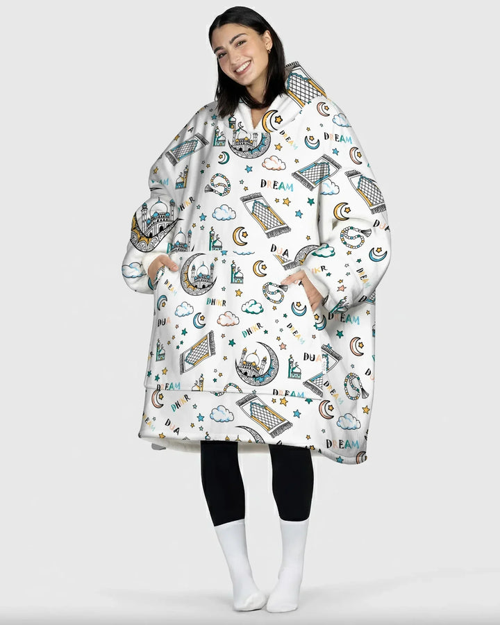 Dua, Dhikr, Traum Passender Familien-Deckenhoodie aus Bambus