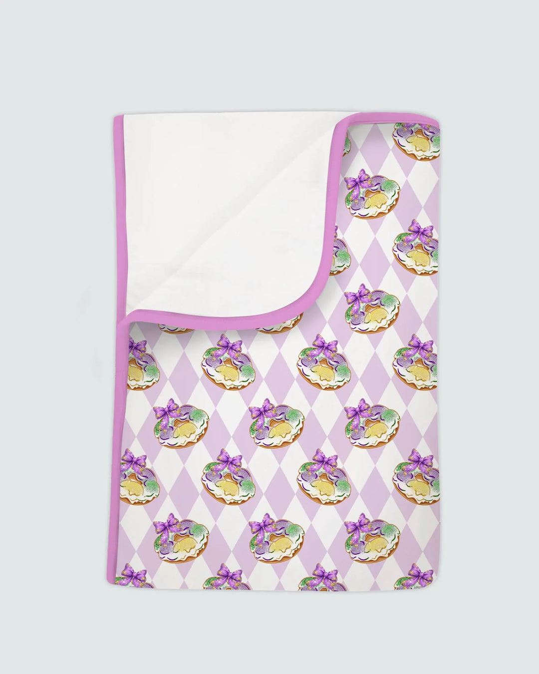 Mardi Gras Donut Bamboo Blanket