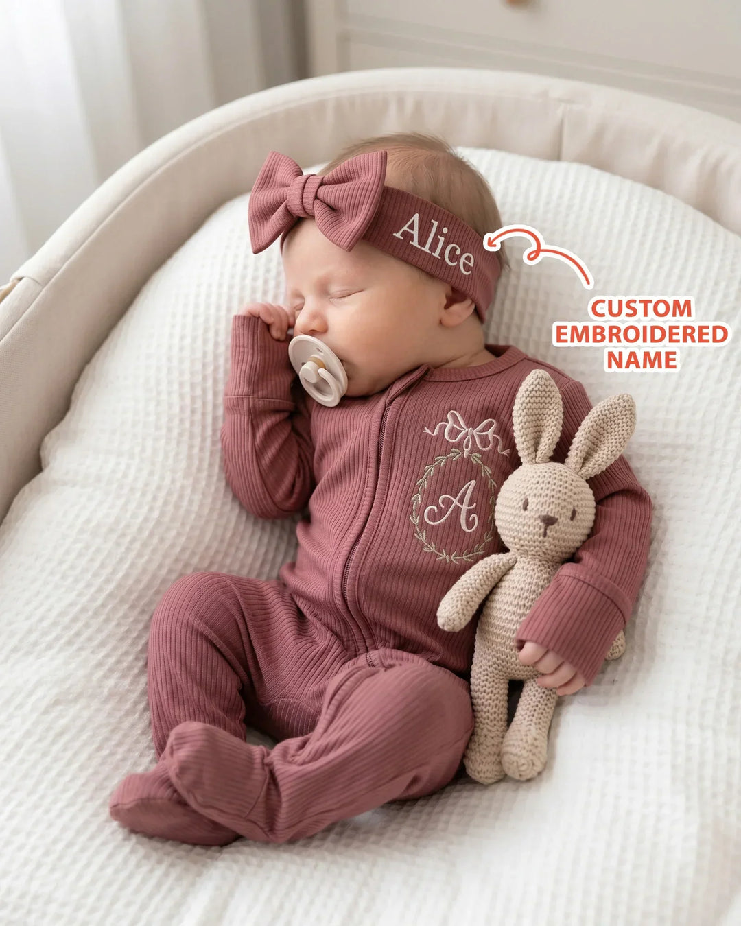 Gerippte Babykleidung mit individuellem Foto - Weich &amp; Skizzenhaft