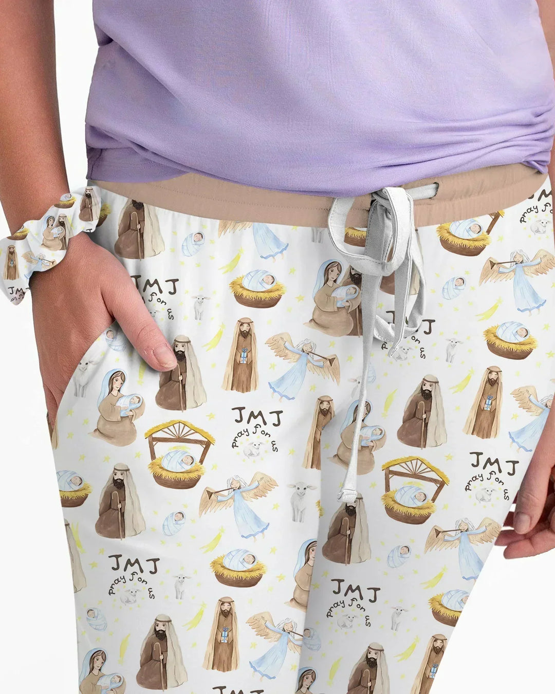 Pyjama-Set für Damen „Heilige Familie Bambus“