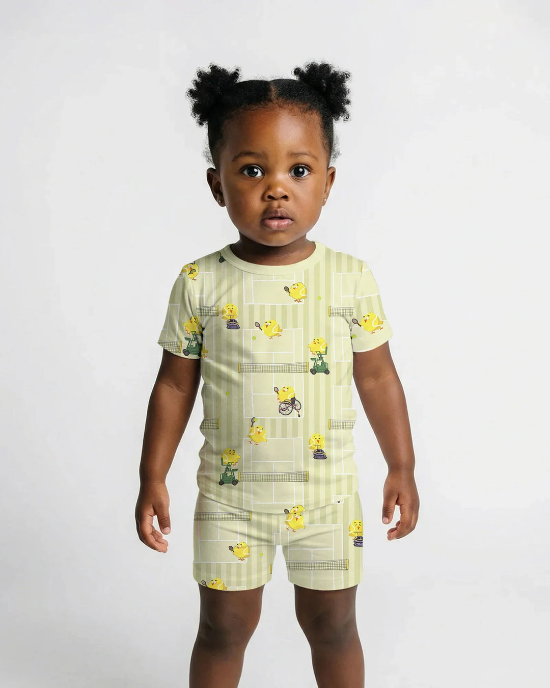 Schlafanzug-Set zweiteilig, kurze Ärmel, kurze Hose, Bambus