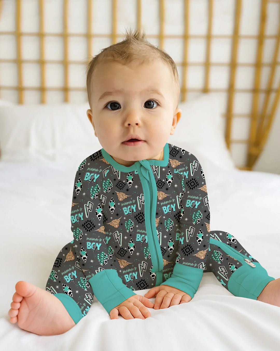 Gerippte Babykleidung mit individuellem Foto - Weich &amp; Skizzenhaft