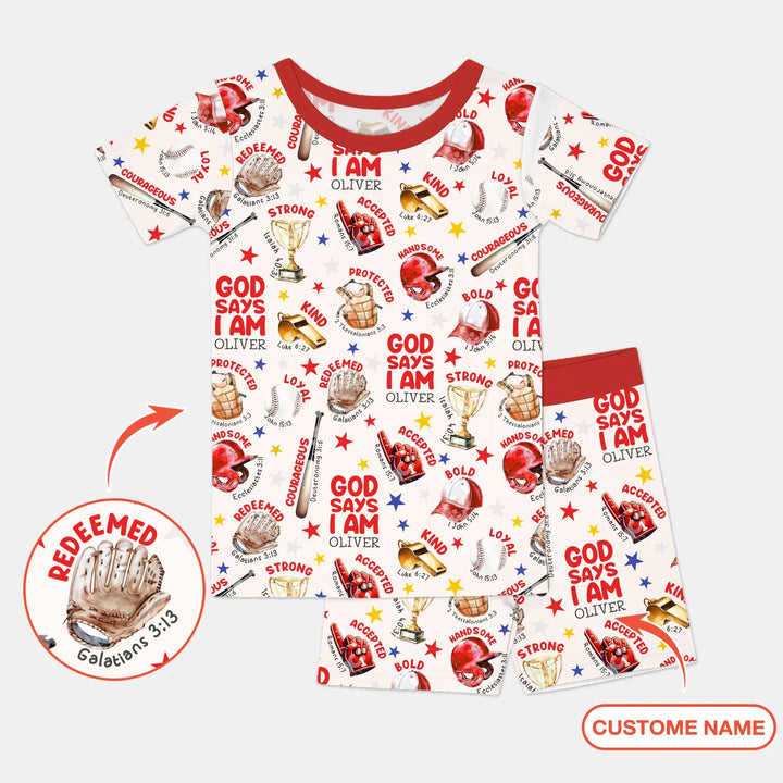 Zweiteiliges Pyjama-Set mit kurzen Ärmeln und Shorts im Sommer-Design