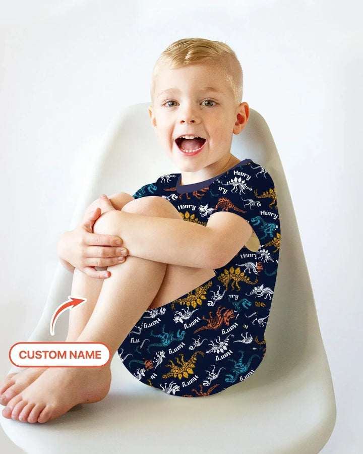 Zweiteiliges Pyjama-Set mit kurzen Ärmeln und Shorts im Sommer-Design