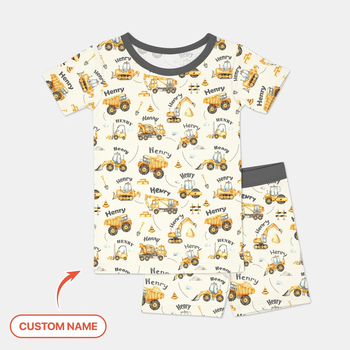 Zweiteiliges Pyjama-Set mit kurzen Ärmeln und Shorts im Sommer-Design