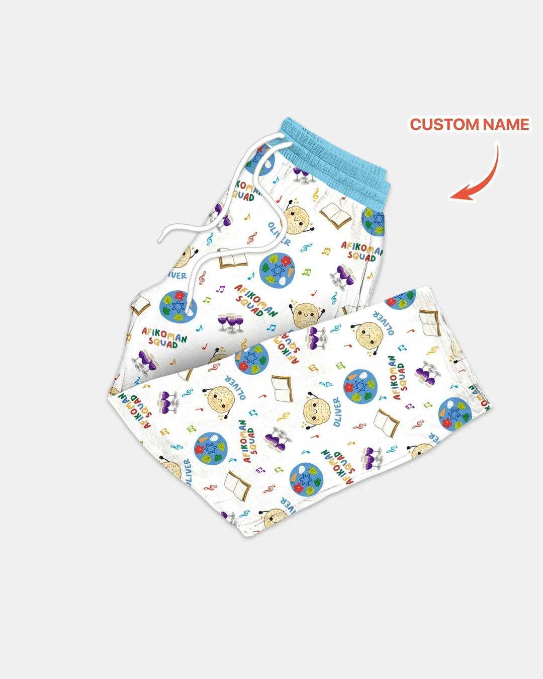 Custom Name Passover Afikoman Squad Bamboo Men's Pajama Set