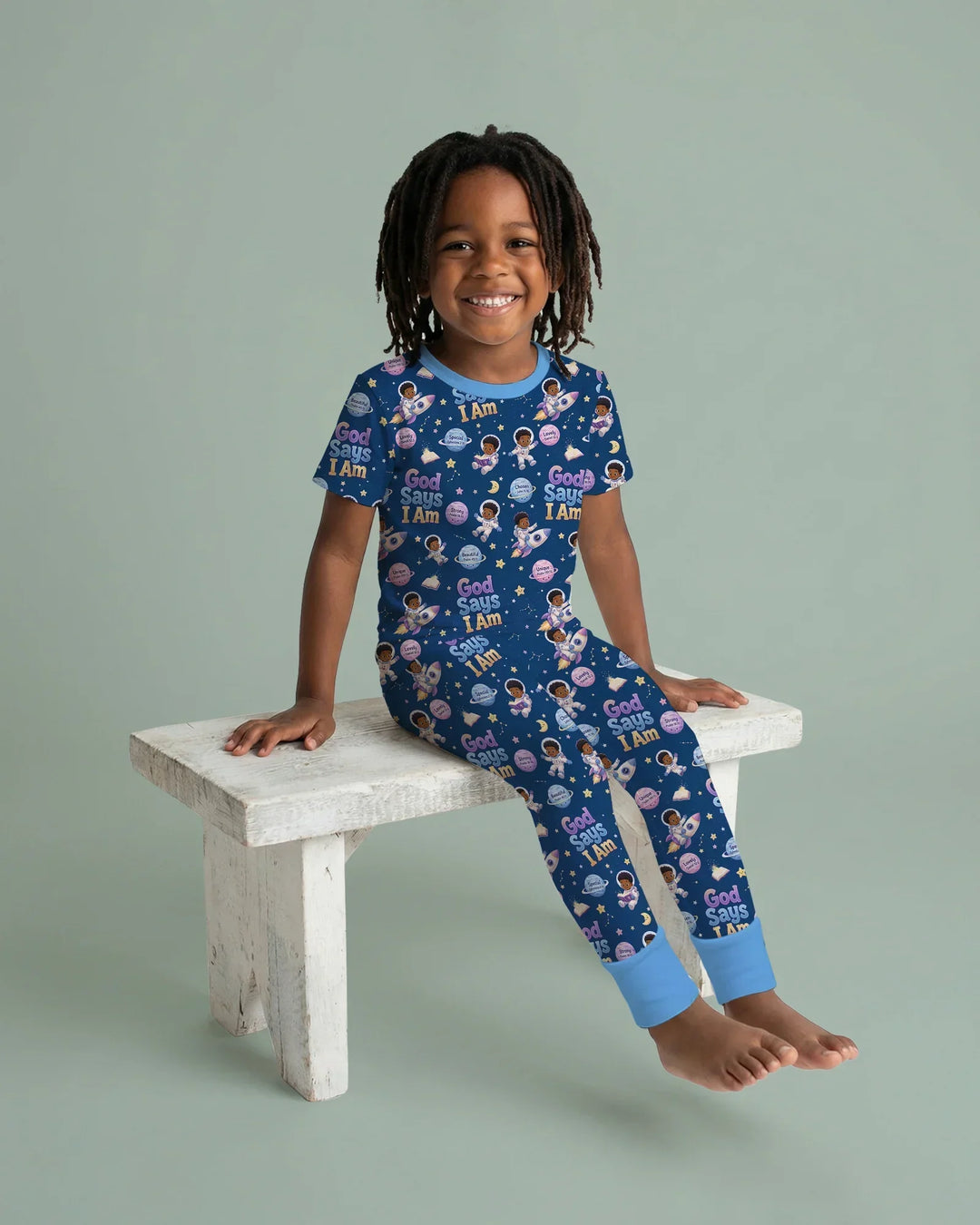 Zweiteiliges, kurzärmliges Pyjama-Set mit Marienkäfern