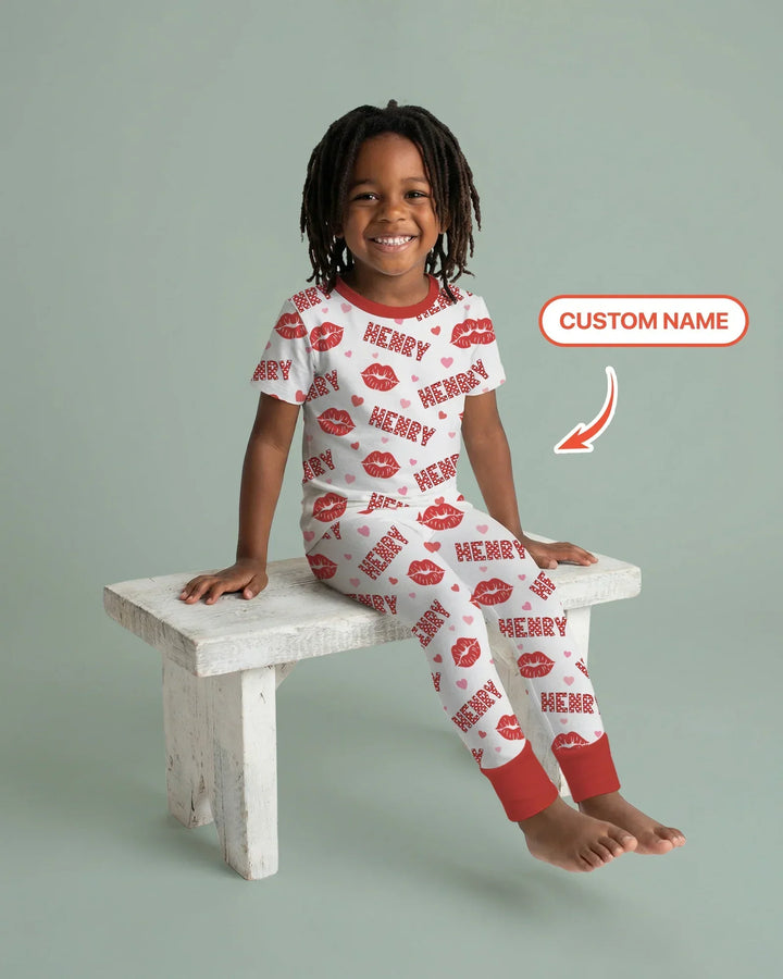 Zweiteiliges, kurzärmliges Pyjama-Set mit Marienkäfern