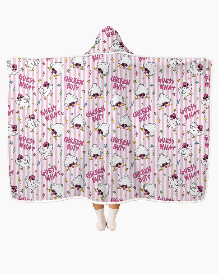 Guess What Chicken Butt! Bamboo Wearable Hooded Blanket