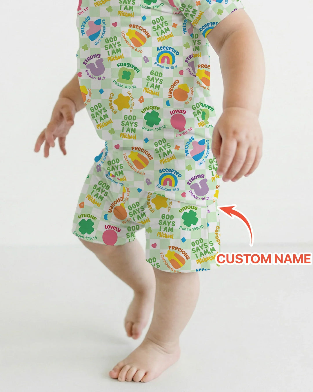Zweiteiliges Pyjama-Set mit kurzen Ärmeln und Shorts im Sommer-Design