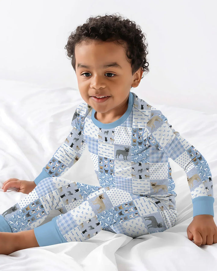 Zweiteiliges Langarm-Pyjama-Set mit Sommerfrüchten