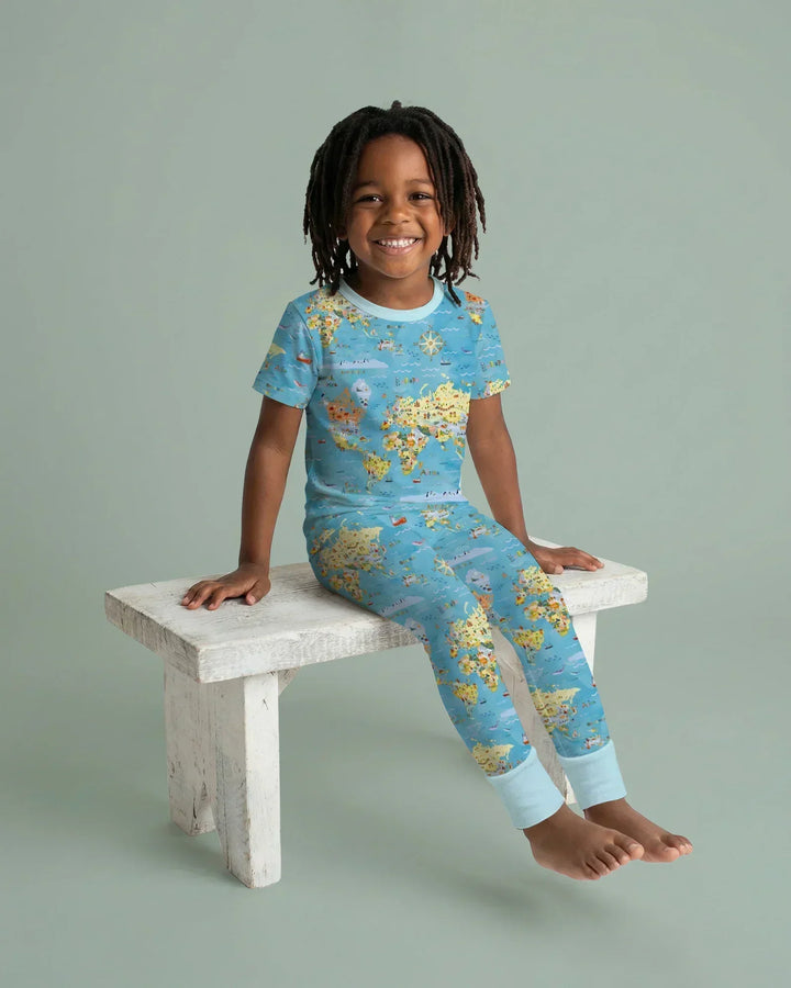 Zweiteiliges, kurzärmliges Pyjama-Set mit Marienkäfern