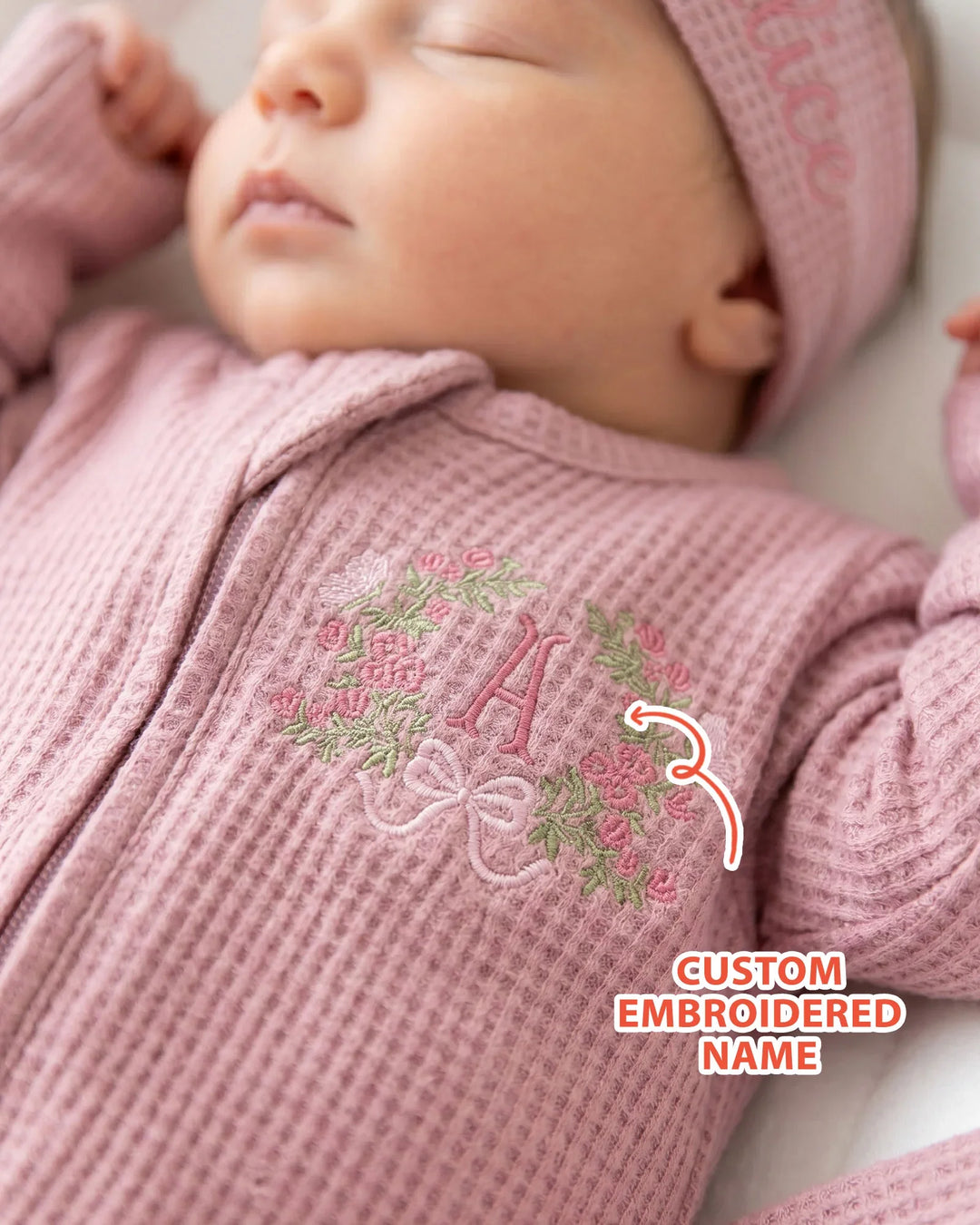 Gerippte Babykleidung mit individuellem Foto - Weich &amp; Skizzenhaft