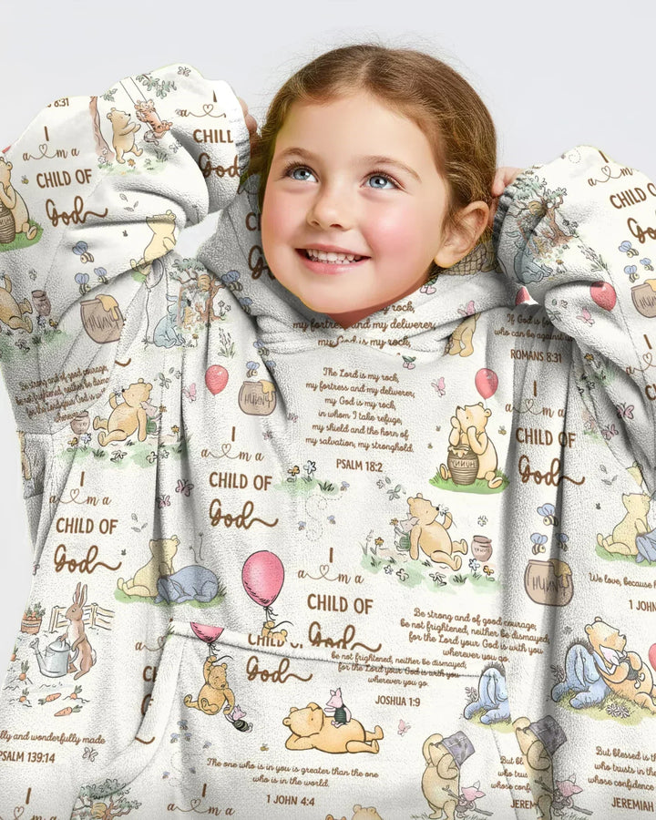 Kinder Gottes Whimsy Woodland Tragbare Bambus Decken-Hoodie